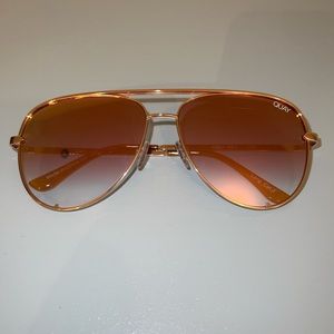 Rose gold aviator sunglasses